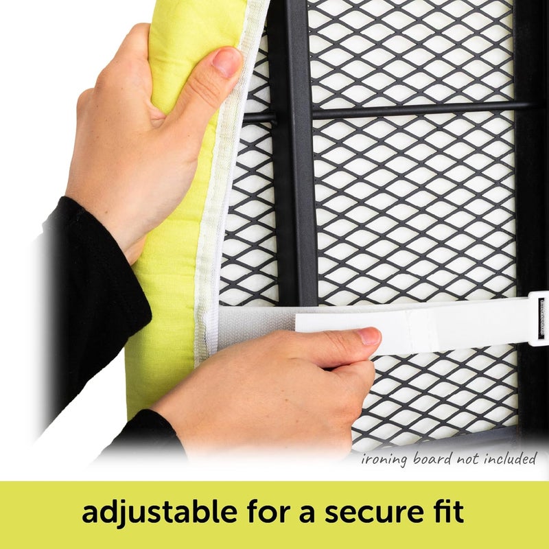 Oliso Ironing Board Cover, Durable 100% Cotton Lined with Professional Grade Felt pad - Fits Standard 54” x 15" Boards, a Wide Elastic Edge, Two Adjustable Straps for Secure Fit (Pistachio) - Image 5